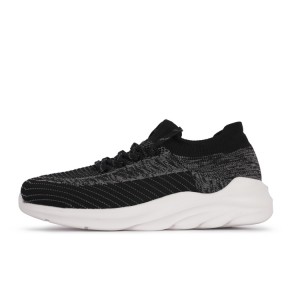 Letšoao le Tloaelehileng la Kantle ho Tsamaea Letsatsi le Letsatsi le Le bonolo la Stylish Flat Sneaker Women Mens Casual Shoes Black