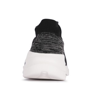 Letšoao le Tloaelehileng la Kantle ho Tsamaea Letsatsi le Letsatsi le Le bonolo la Stylish Flat Sneaker Women Mens Casual Shoes Black