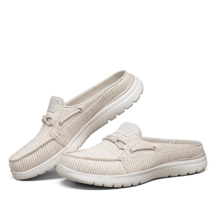 Latest Design Fashion Elegant Lady Style Half Pack Heel Female Footwear Flat Loafer Shoes Woman