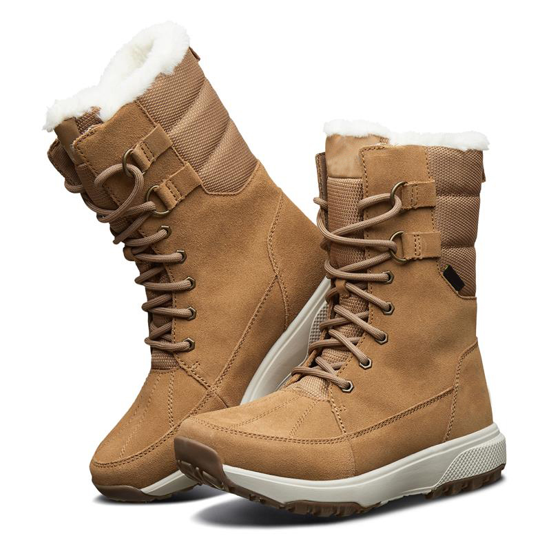 Custom Logo Design Fouri OEM ODM Sèvis New Fashion Lachin Box Granmoun Customized Logo Cho Botas ki enpèmeyab Fi Winter Snow Boots