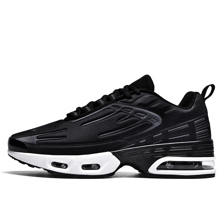 Men's Shoe Cushioning Shock Absorbing Big Size Cheap Custom Brand Black Red Customized Running Shoes for Men Fashion Sneaker